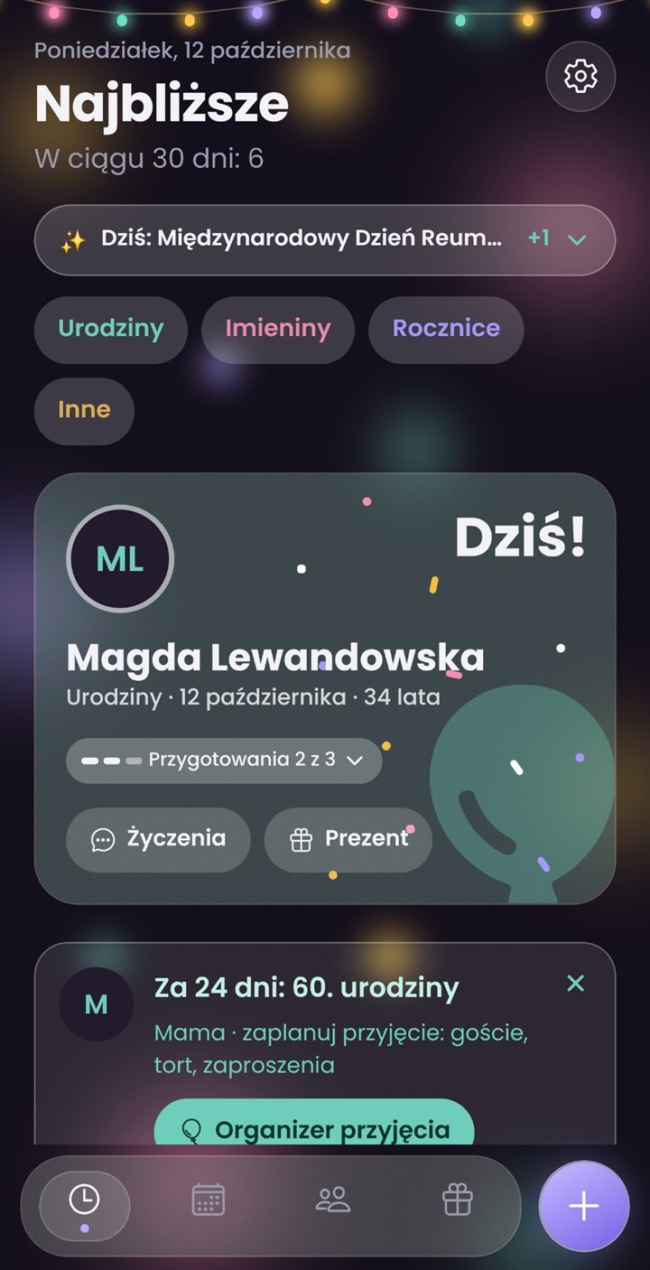 Ekran aplikacji: Pamięć